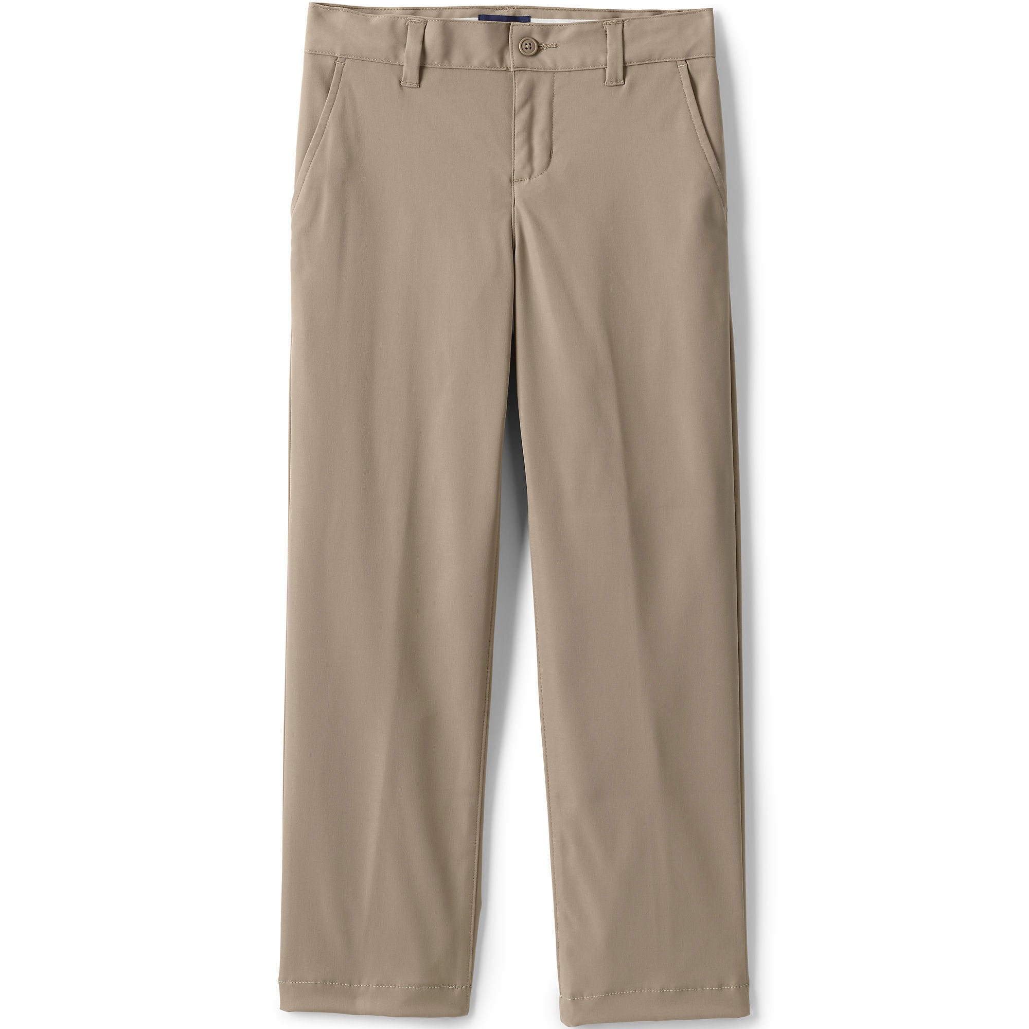 Boys Iron Knee Active Performance Chino Pants Lands End New Uniform Mane Street Merch